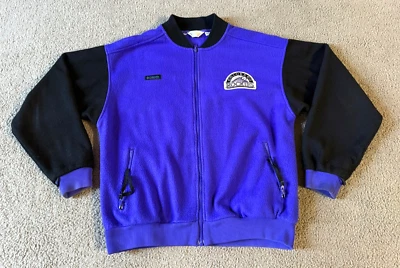 Винтажный 90-х Columbia Colorado Rockies флис молнии спереди куртка - размер большой - Изображение 1 из 4