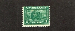 1914-15 U.S. CLASSIC PAN-PACIFIC 1c Grn BALBOA p.10 Sc#401 M/H/OG Sharp! - Picture 1 of 1