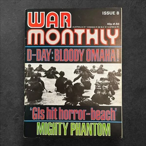 War Monthly Issue 8 1974 D-Day Bloody Omaha GIs Hit Horror Beach Mighty Phantom - Picture 1 of 10