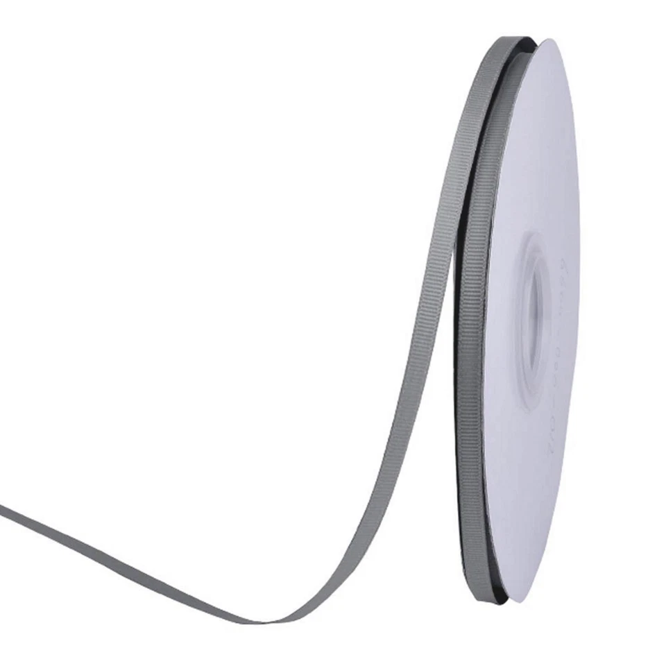 1/4" Wide Silver Grosgrain Ribbon - 50 Yard Spool (GR010125) - Image 1 of 1