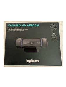 Logitech C920 Pro HD Webcam, schwarz, 1080p, 30 fps, NEU+OVP - Bild 1 von 2