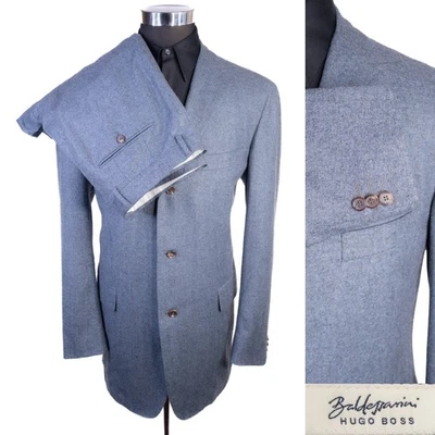 Hugo Boss Baldessarini 2-Pcs Suit Light Blue Blazer Sz 44L Pants 36X32 Cashmere - Image 1 of 4