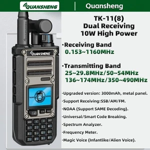 Radioaficionado bidireccional Quansheng TK11 (8) largo alcance 10 W CB 27 MHz Walkie Talkie ¡Nuevo! - Imagen 1 de 11
