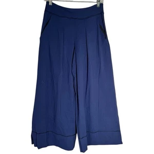 Pantalón plisado de pierna ancha Lululemon For the Yin azul marino profundo 7/8 largo para mujer 6 - Imagen 1 de 4