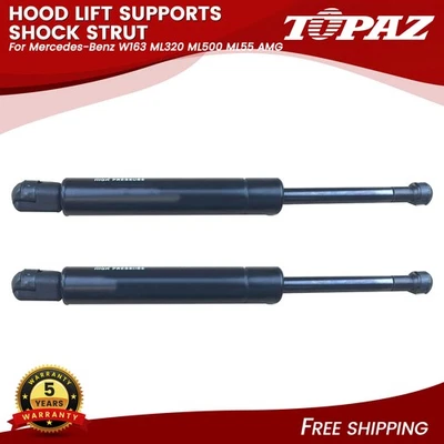 Soporte de elevación de capó 2 piezas puntal de amortiguador para Mercedes Benz W163 ML320 ML500 ML55 AMG Foto 1 de 4