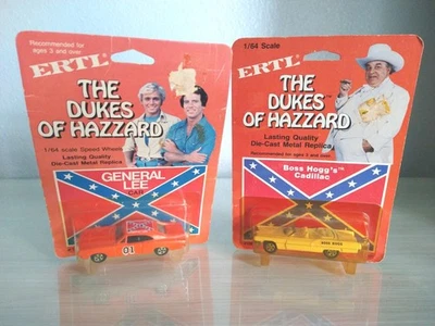 Dukes of Hazzard De Colección 1981 ERTL Lote General Lee & Boss Hogg Cadillac Diecast 1:64 Foto 1 de 4