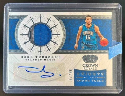 2021-22 Crown Royale Hedo Turkoglu Knights of the Round Table Patch Auto #27/99 - Image 1 of 2