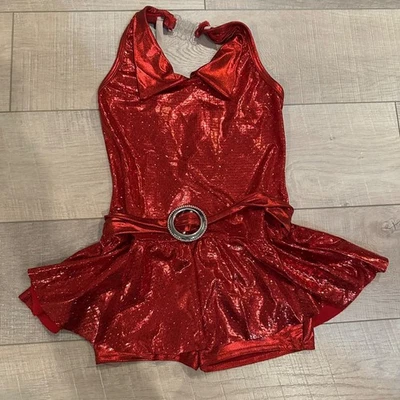 DISFRAZ DE BAILE DE COMPETICIÓN ROJO PARA NIÑAS A WISH COME TRUE JAZZ TAP MED NIÑO MC 8-10 Foto 1 de 4