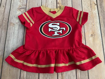 Vestido del equipo de la NFL de los 49ers de San Francisco para niñas talla 0-3 M Foto 1 de 3