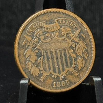 1865 -Two Cent Coin - Image 1 of 2