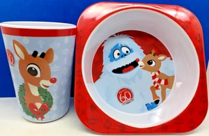 DanDee NEW Rudolph 60th Anniversary Rudolph & Bumble Bowl w/Rudolph Cup/Glass - Picture 1 of 6