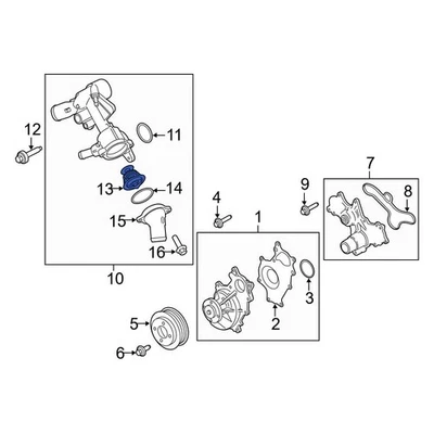 For Ford F-150 2011-2023 Ford BL3Z8575B Engine Coolant Thermostat Foto 1 de 4