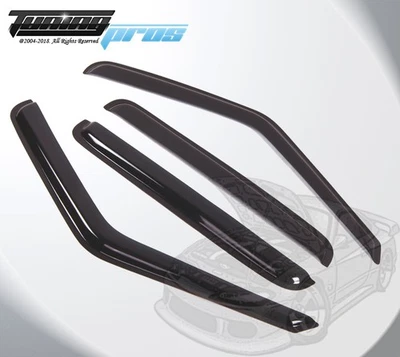 Viseira de janela de montagem externa 4 peças fumaça escura para 2001-2004 Chevrolet S-10 Crew Cab - Imagem 1 de 4