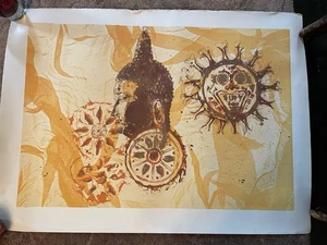 22 x 30" Aquarelldruck Spiritueller Buddha-ähnlich - Bild 1 von 7