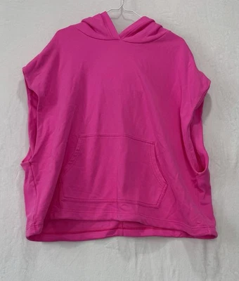 Fabletics Hoodie Womens Pink Year Round Terry Sleeveless Sweatshirt Size 2X NWT - Image 1 of 4