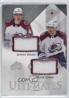 2023 Upper Deck Ultimate Collection Ulti-Mates Bowen Byram Devon Toews #UTM-TB - Image 1 of 3