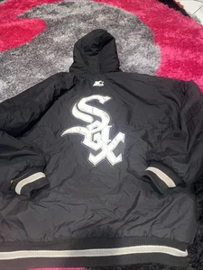 Chaqueta De Colección Chicago White Sox Starter Equipo Con Capucha Años 90 MLB Espalda Grande Logo NWA - Imagen 1 de 10