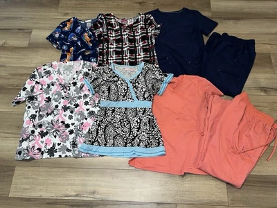 8 Koi Medical Nurses Scrub Tops Womens Size S Small Multicolors Solids Prints - Image 1 of 4
