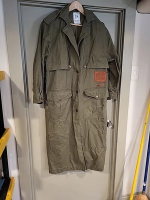 Vintage Together! Gabardina chaqueta plumero para mujer talla Missy 10 algodón verde  Foto 1 de 4