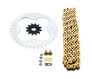 1988-1989 Honda TRX250R 250R 520-94 Gold O Ring Chain & Sprocket Silver 12/39 - Picture 1 of 4