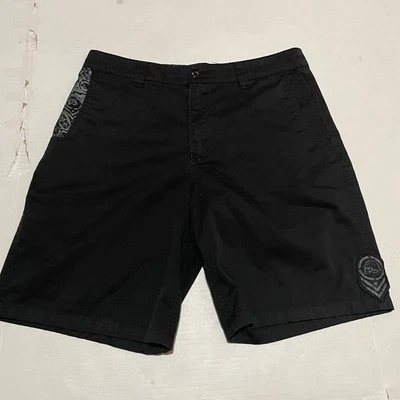 Pantalones Cortos Mulisha Metal Para Hombre 36 X 10 Negro Dominación Calavera Gráfico Anti-Est 1999 Foto 1 de 4