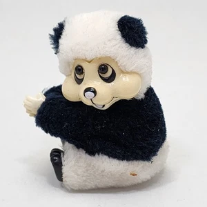 Vintage Panda Hugger Pencil Clip On Toy Mini Plush Figure 1980s - Picture 1 of 9