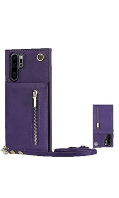Cartera de cuero con cremallera para tarjeta Funda de teléfono para Huawei P30 P40 Mate 20 Pro Foto 1 de 4
