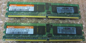 1GB RAM Memory Module 2 x 512MB PC3200R-333-12 HYMP564R728-E3 AA-A - Picture 1 of 1