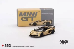 MINI GT 1:64 Lambo Aventador SVJ Roadster Oro Elios LHD/RHD car in box - Picture 1 of 7