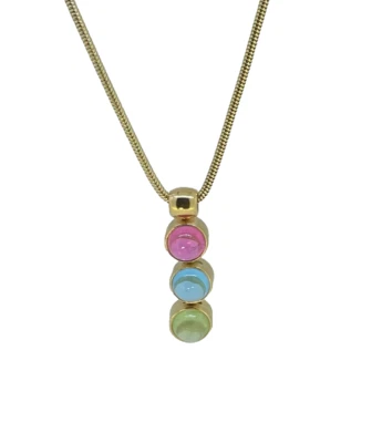 Anhänger 750 Gelbgold Turmalin Blautopas Peridot NEU - Bild 1 von 4