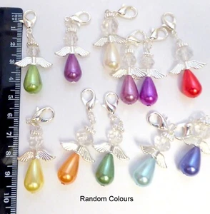 Guardian Angels Handmade Silver clip-on charms Colours sent at Random - Picture 1 of 4