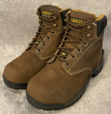 Botas de Trabajo Carolina Puntera de Aluminio 5" Internas MetGuard Marrón CA1428 EE. UU. Mujeres 7.5 Foto 1 de 4