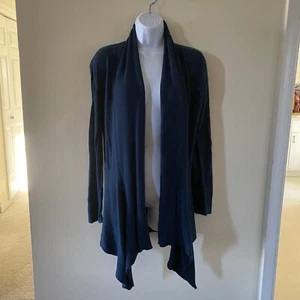 Vintage matty m Blue Long Sleeve Cardigan Size M Medium Oversize Cotton Nylon - Picture 1 of 8