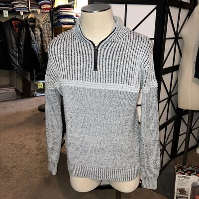 Suéter Nick Danger LG Hombre 1/4 Cremallera, Gris Rayas  Foto 1 de 3
