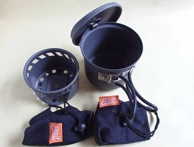 Juego de Cocina Esbit Camping Aluminio 585ml Olla y Parabrisas para Estufa de Alcohol Foto 1 de 4