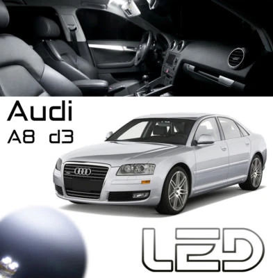 Pour AUDI A8 D3 22 Ampoules LED intérieur Plafonnier Pieds portes Coffre Miroirs - Imagen 1 de 4