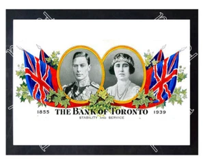 Historic 'Bank Of Toronto' Royalty 1939 Advertising Postcard - Picture 1 of 2