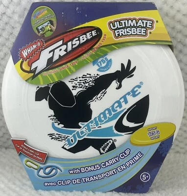 Nuevo WHAM-O Frisbee 175 G Sport Ultimate Disc con clip de transporte adicional azul/blanco Foto 1 de 4