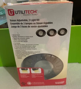 Utilitech Xenon Adjustable 3 Light Kit Black #240027 20W/120V Directional - Picture 1 of 5