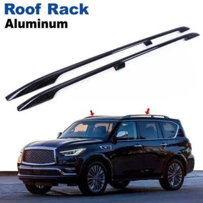 2 piezas de rieles laterales portaequipajes para Infiniti QX80 QX56 2011-2024 Foto 1 de 4