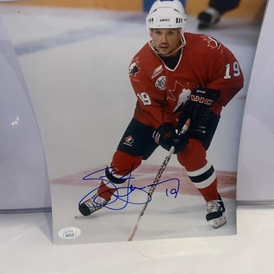 Steve Yzerman 8 x 10 Team Canada Action Photo JSA COA - Image 1 of 4