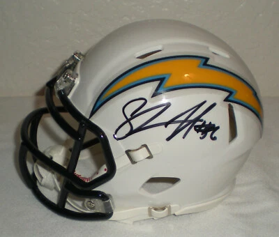 SHAWNE MERRIMAN - San Diego Chargers Autographed Mini Helmet with BDS COA  #3441 - Image 1 of 4