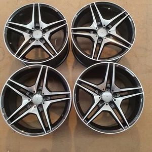 4x Llantas de aleación 18x9,5 5x112 et45 66,6 CB mecanizadas en metal oscuro | NUEVAS - Imagen 1 de 6