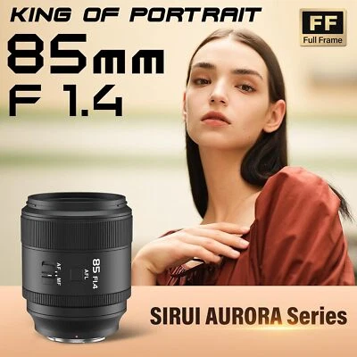Sirui Aurora 85mm F1.4 Full Frame Autofocus Lens for Sony E Fuji X Nikon Z Mount - Image 1 of 4