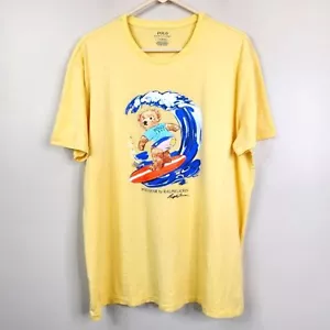 Polo Ralph Lauren Nuevo sin Etiquetas Para Hombres Surf Oso Manga Corta Frontal Gráfico Camiseta Lg - Imagen 1 de 7