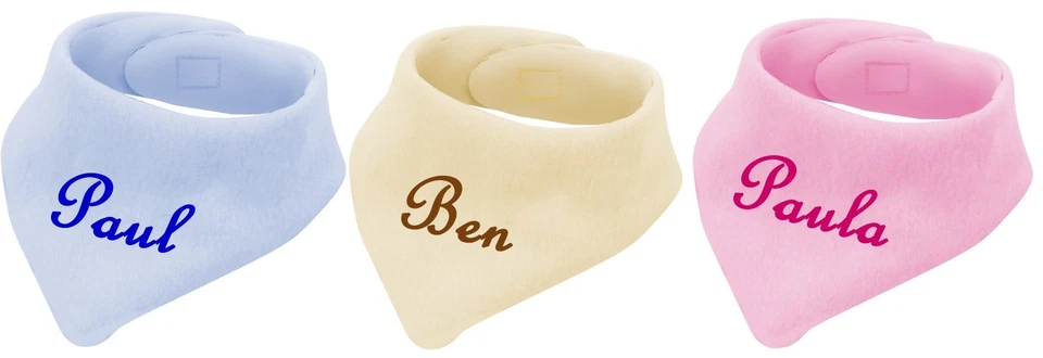 Foulard in pile bambino con nome ricamato foulard triangolare personalizzato sciarpa foulard - Immagine 1 di 1