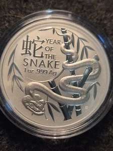 2025 1 Oz Silver Royal Australian Mint Lunar Year Of The Snake Bullion Coin. - Picture 1 of 4