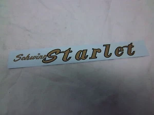 NOS Vintage Schwinn Starlet Bicicleta Protector de cadena Calcomanía negra y dorada - Imagen 1 de 2