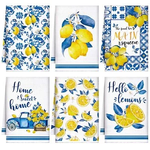 6 Pcs Summer Kitchen Towels Dish Towels 24 x 16 Inch Farmhouse Summer Decorat... - Picture 1 of 7
