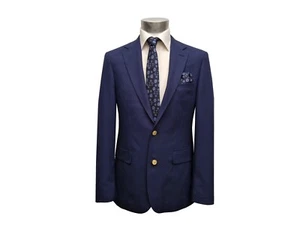 Club Sakko Blazer Herren Goldfarbene Knöpfe Gr.28 Blau - Bild 1 von 7